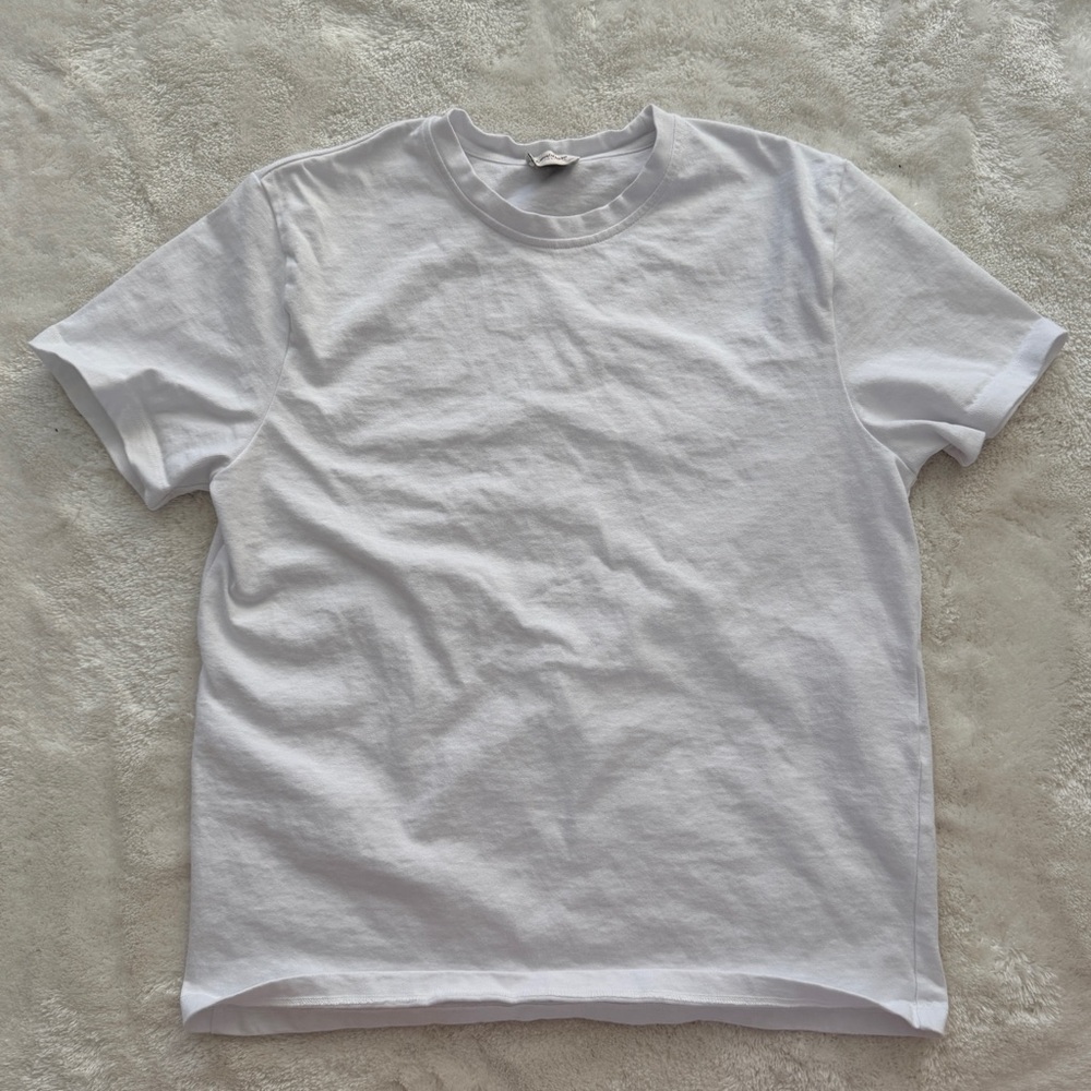 Saint Laurent YSL Classic White Crew Neck T-Shirt - Men